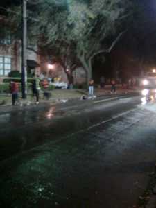 Clean Up Crews After Druids Parade on Magazine