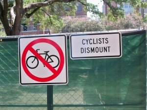 Cyclists Dismount on Tulane's Campus