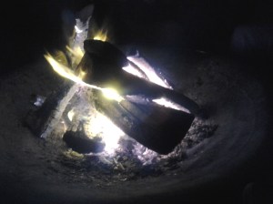 Bonfire in a Yard in Waverl