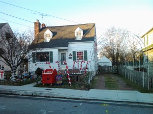 Christmas Decorations in a Yard on Poplar & Highview in Arbutus 