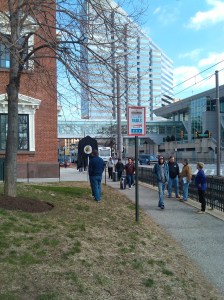 Waiting for the Unveiling of a Historical Marker at Camden Station, Howard Street Side