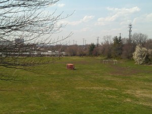 Storage Container in the Field at Frank C. Bocek Park at Edison Highway & E. Madison