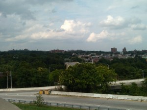 View of Baltimore Looking East From Druid Hill Park Reservoir