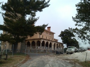 Construction on the Clifton Mansion in Clifton Park on St. Lo Drive