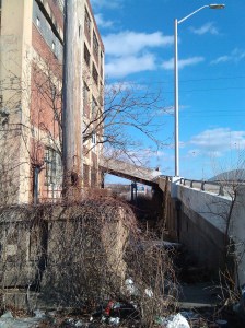 Looking East Past a Blighted Factory at West Lafayette & Spedden