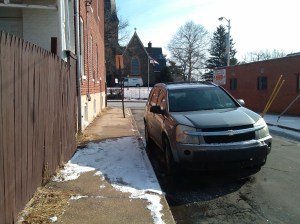 Shadow and Snow in Waverly at 30th & Greenmount