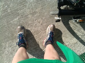 Bare Legs at the Halethorpe MARC Station