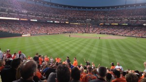 Orioles Game From the Bleachers at Camden Yards