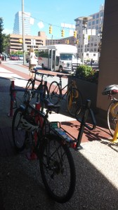 Bike Corral at Lombard & Greene