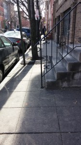 View Down the Sidewalk on Penn Street in Ridgely's Delight