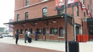 Waiting in Line for Tickets at Oriole Park at Camden Yards at Camden & Eutaw