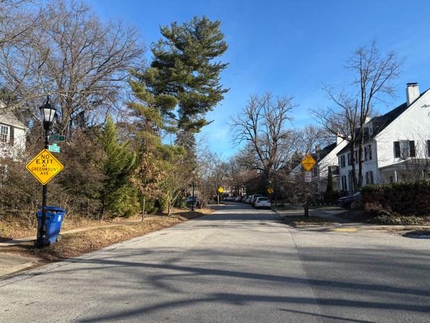 NO EXIT at Greenmount Avenue Signs at Barclay &&nbsp;Venable